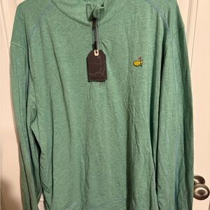 The Masters Mastertech Light Green Quarter Zip Pullover - XL